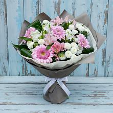 Букет цветов из:  Герберы, Альстромерии и Хризантемы в Сотниковском