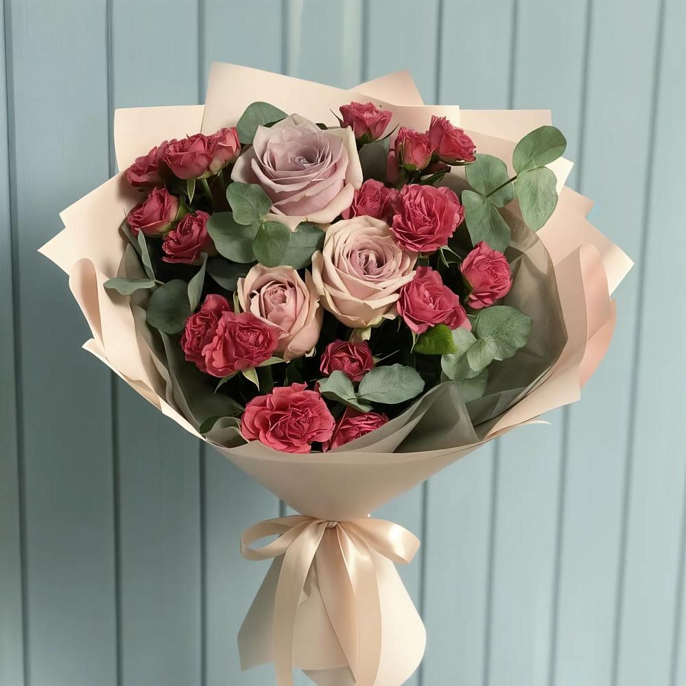 Букет цветов из: Гвоздики и Розы в Сотниковском
