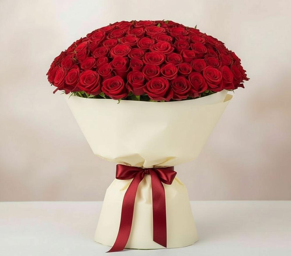 Букет 101 Красная роза Милано в Сотниковском