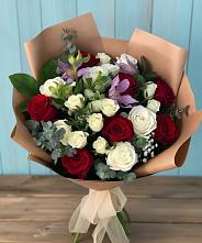 Букет цветов из:  Розы и Альстромерии в Сотниковском