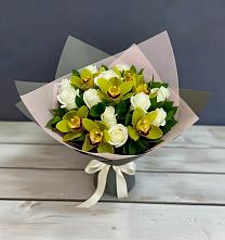 Букет цветов из:  Орхидеи и Розы в Сотниковском