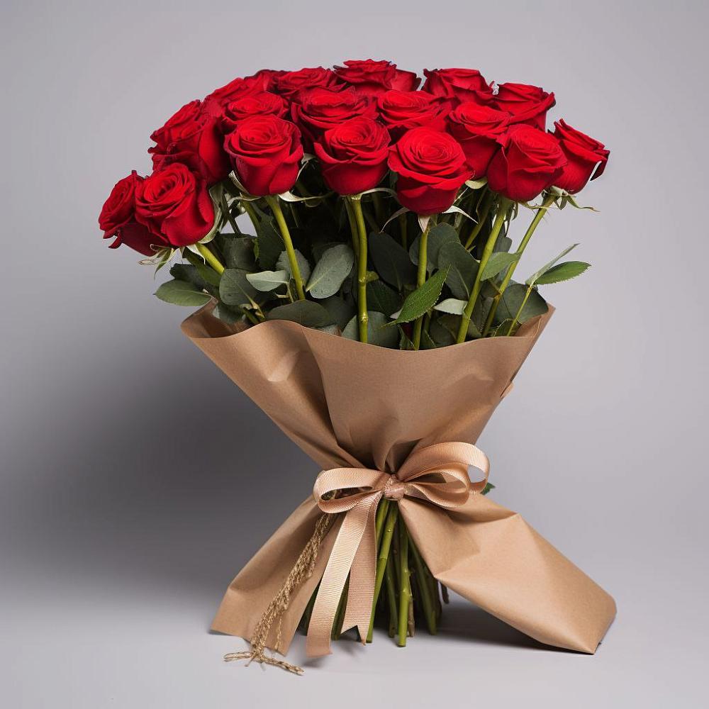 Букет 21 Красная роза Эдлесс Лав в Сотниковском
