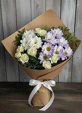 Букет цветов из:  Хризантемы и Розы в Сотниковском