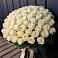 Букет 101 Белая роза Крем де ля Крем в Сотниковском