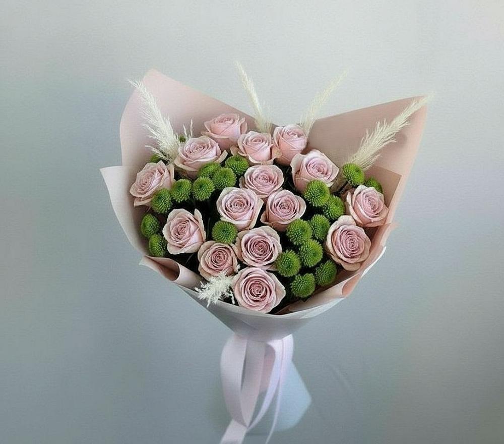 Букет цветов из: Розы и Хризантемы в Сотниковском