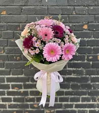 Букет цветов из:  Герберы и Хризантемы в Сотниковском