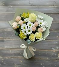 Букет цветов из:  Альстромерии, Розы и Хризантемы в Сотниковском