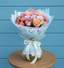 Букет цветов из:  Хризантемы и Розы в Сотниковском